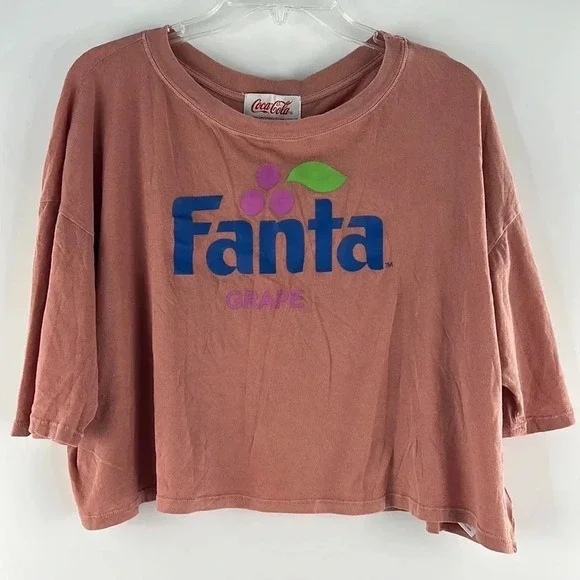 Wildfox | Coca-Cola Fanta Grape Alhambra Cropped Tee Graphic Size Large NWT - Picture 3 of 12